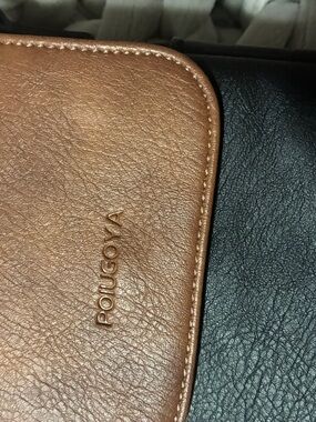 Two-Tone Brown and Black Crossbody Bag